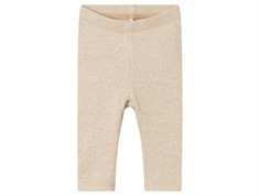 Name It leggings glided beige med glimmer